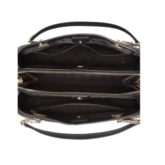 Kate Spade Jordyn Black Pebble Leather Medium 3 Compartment Tote EUC - Picture 5 of 6